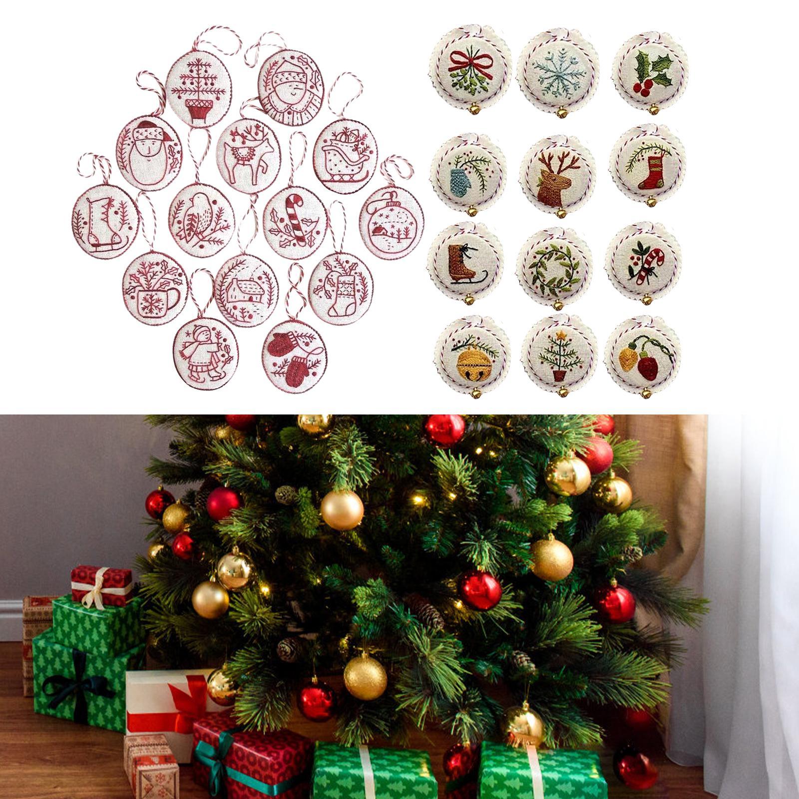 Embroidery Xmas Ornaments - Hand Embroidery Christmas Ornaments Kit Xmas