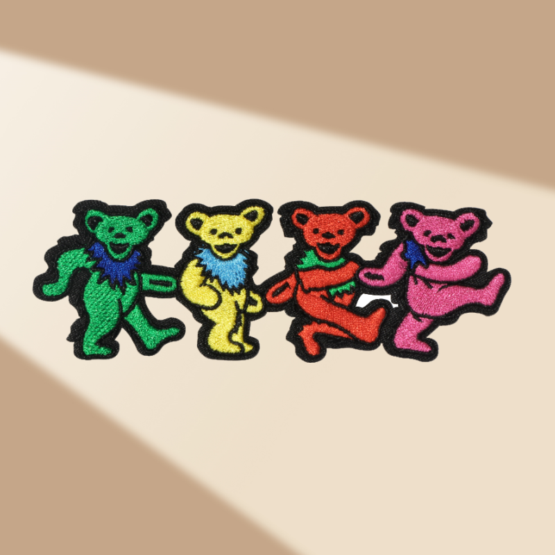 1PC Grateful Dead Dancing Bear - Embroidery Hat Machine avaliação e preço