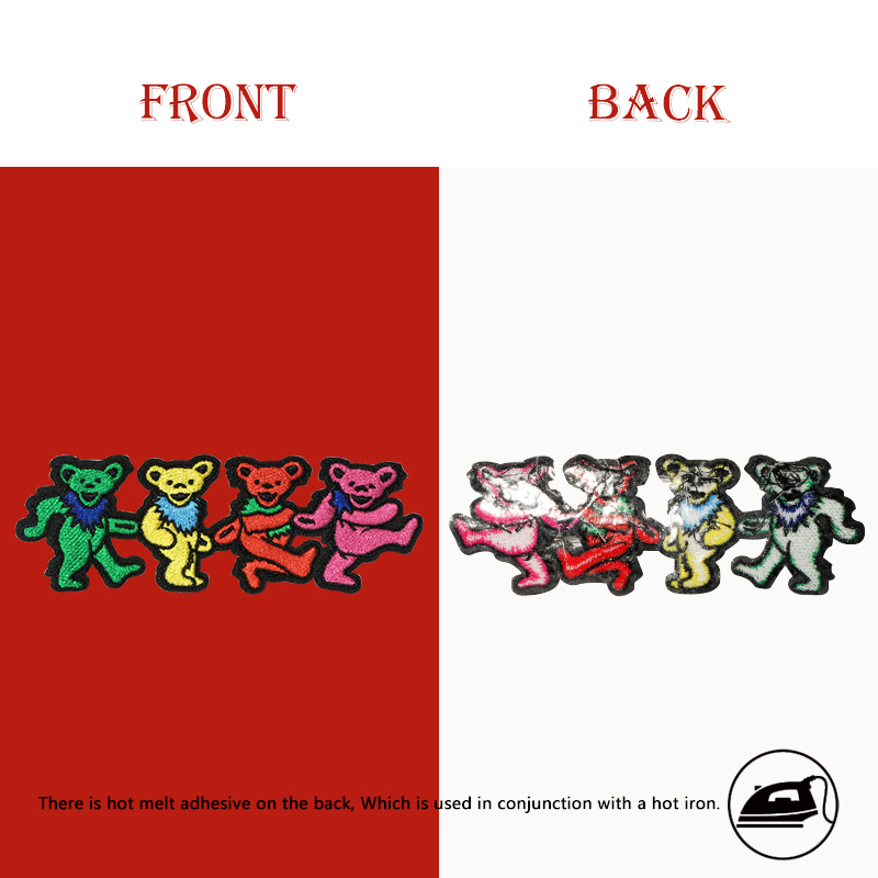 1PC Grateful Dead Dancing Bear - Embroidery Hat Machine avaliação e preço