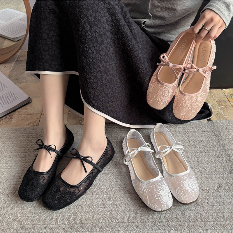 Women's Gentle Ballet Flat Sho - Embroidery Flat Shoes avaliação e preço