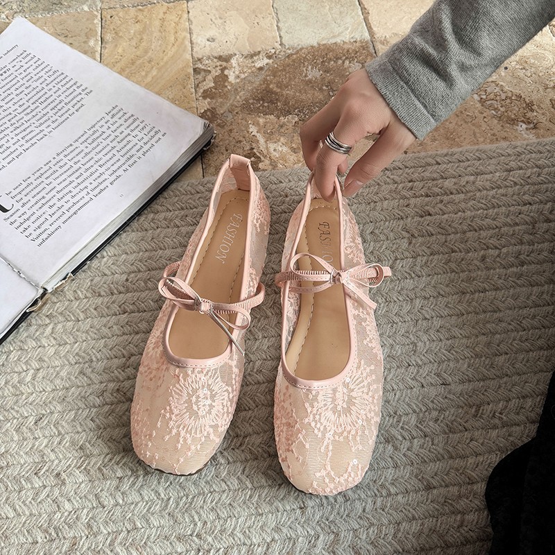 Women's Gentle Ballet Flat Sho - Embroidery Flat Shoes avaliação e preço
