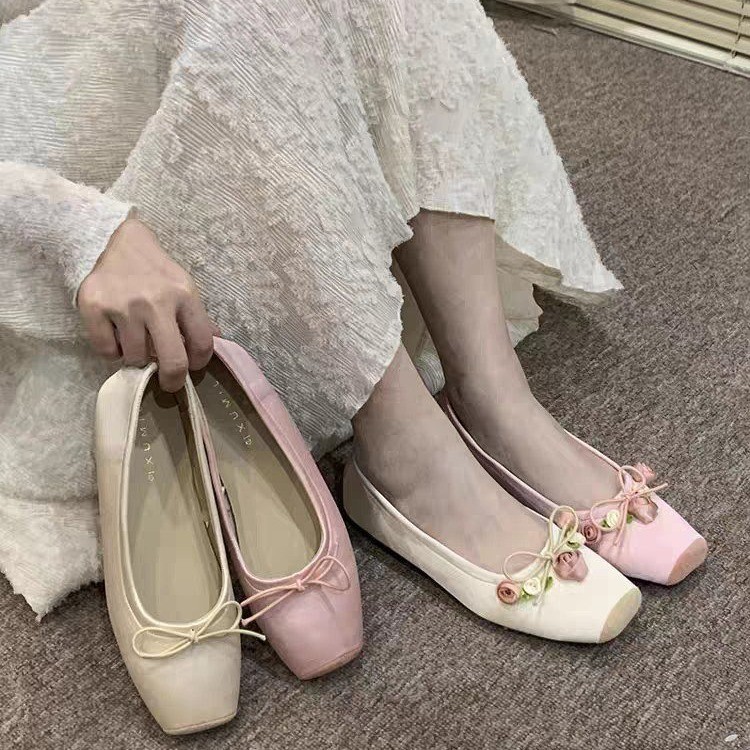 Women Flats Bow Marie Janes Sh - Embroidery Design avaliação e preço
