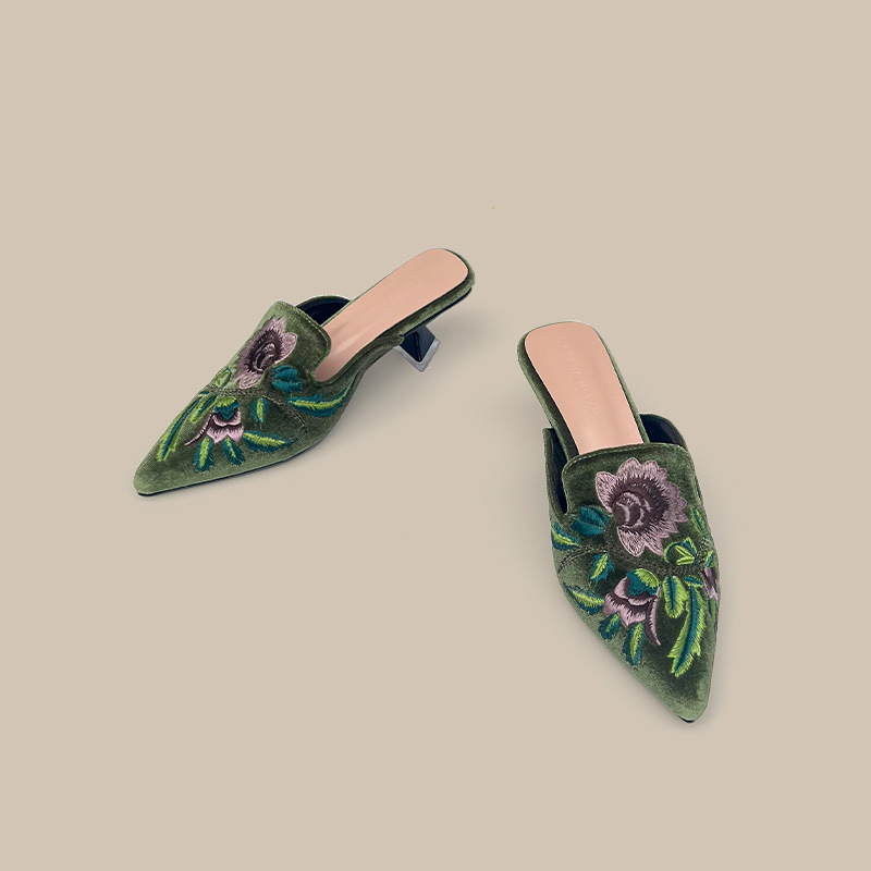 Embroidery Velour Women Shoes  - Embroidery Design avaliação e preço