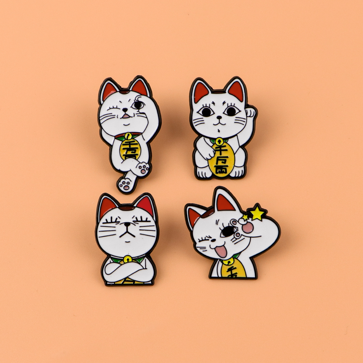 4pcs Anime Monster Enamel Pin  - Embroidery Illustration avaliação e preço