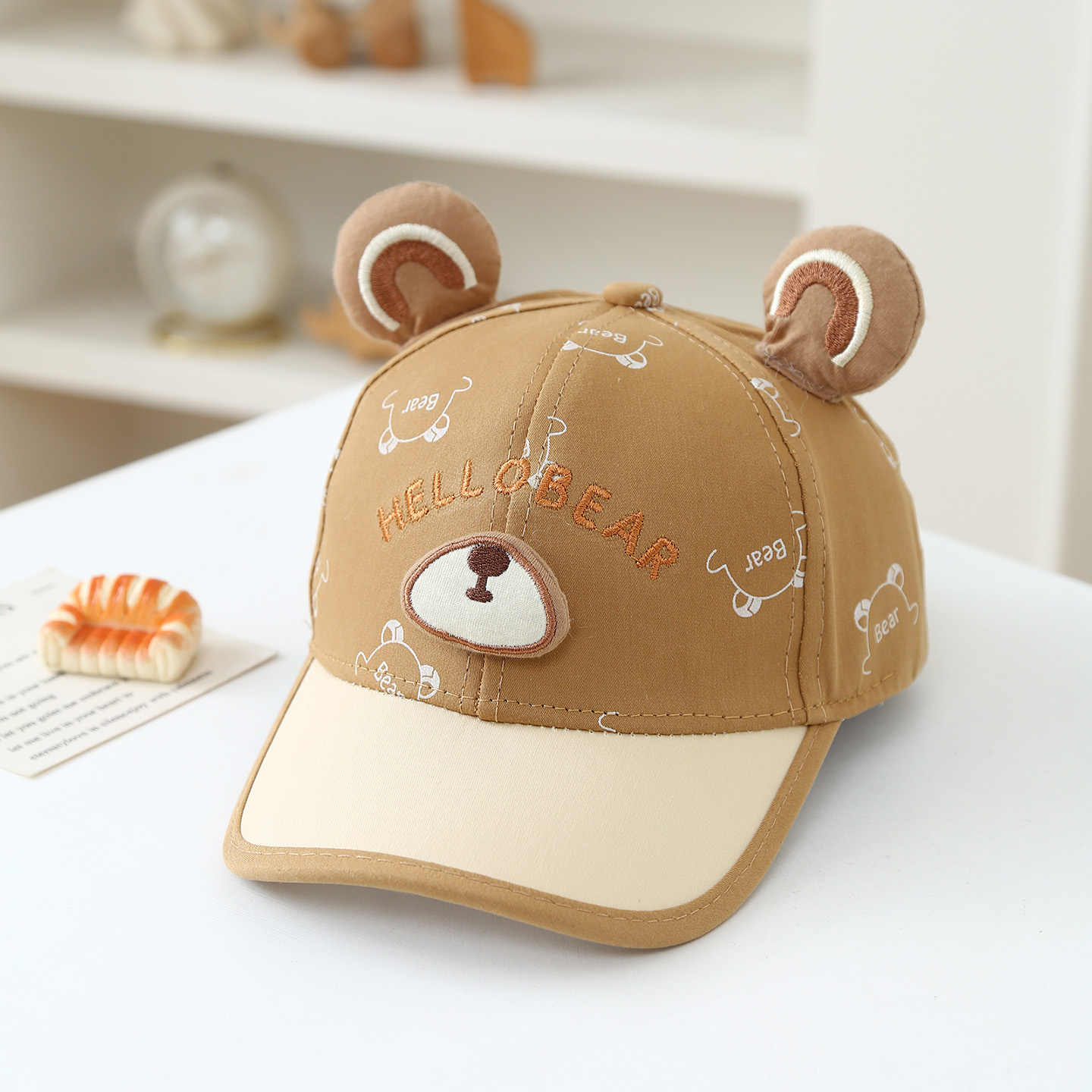 Cartoon embroidered bear child - Embroidery Hat Machine avaliação e preço