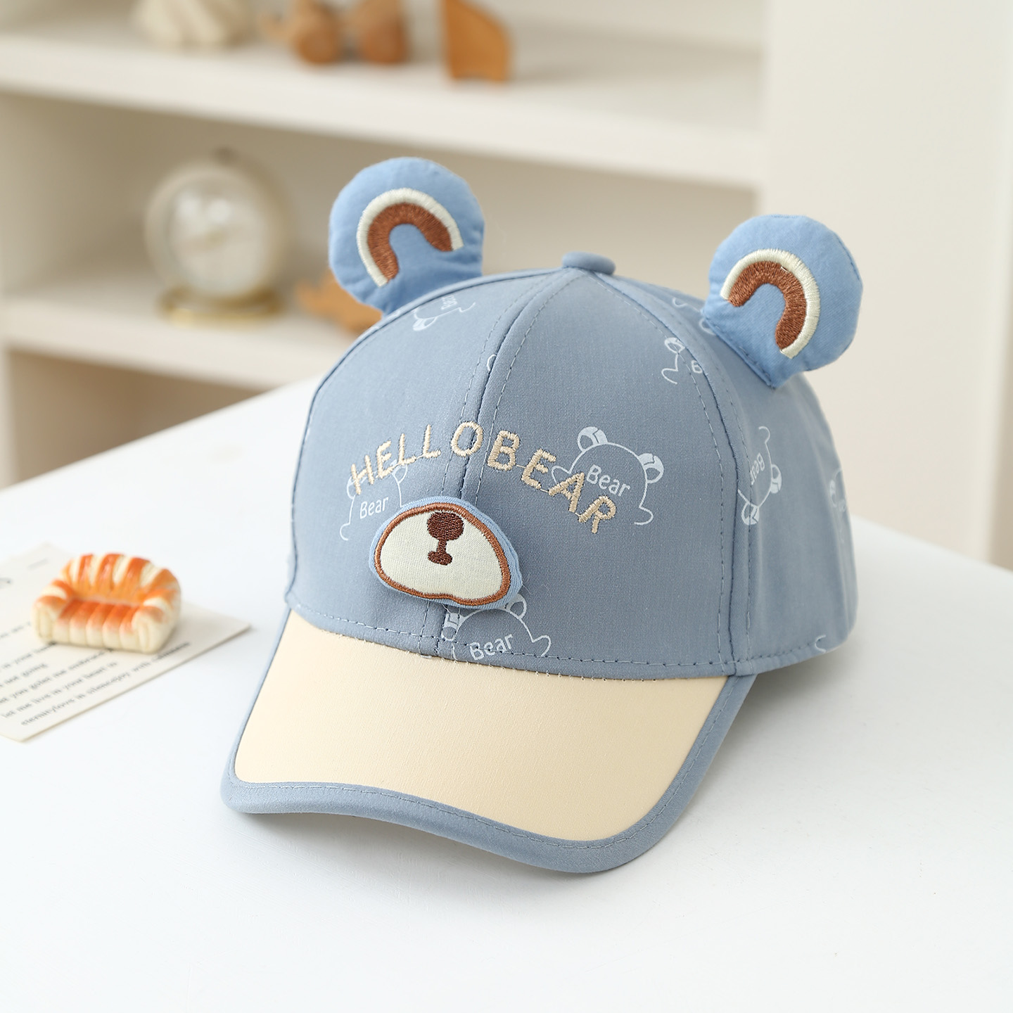 Cartoon embroidered bear child - Embroidery Hat Machine avaliação e preço