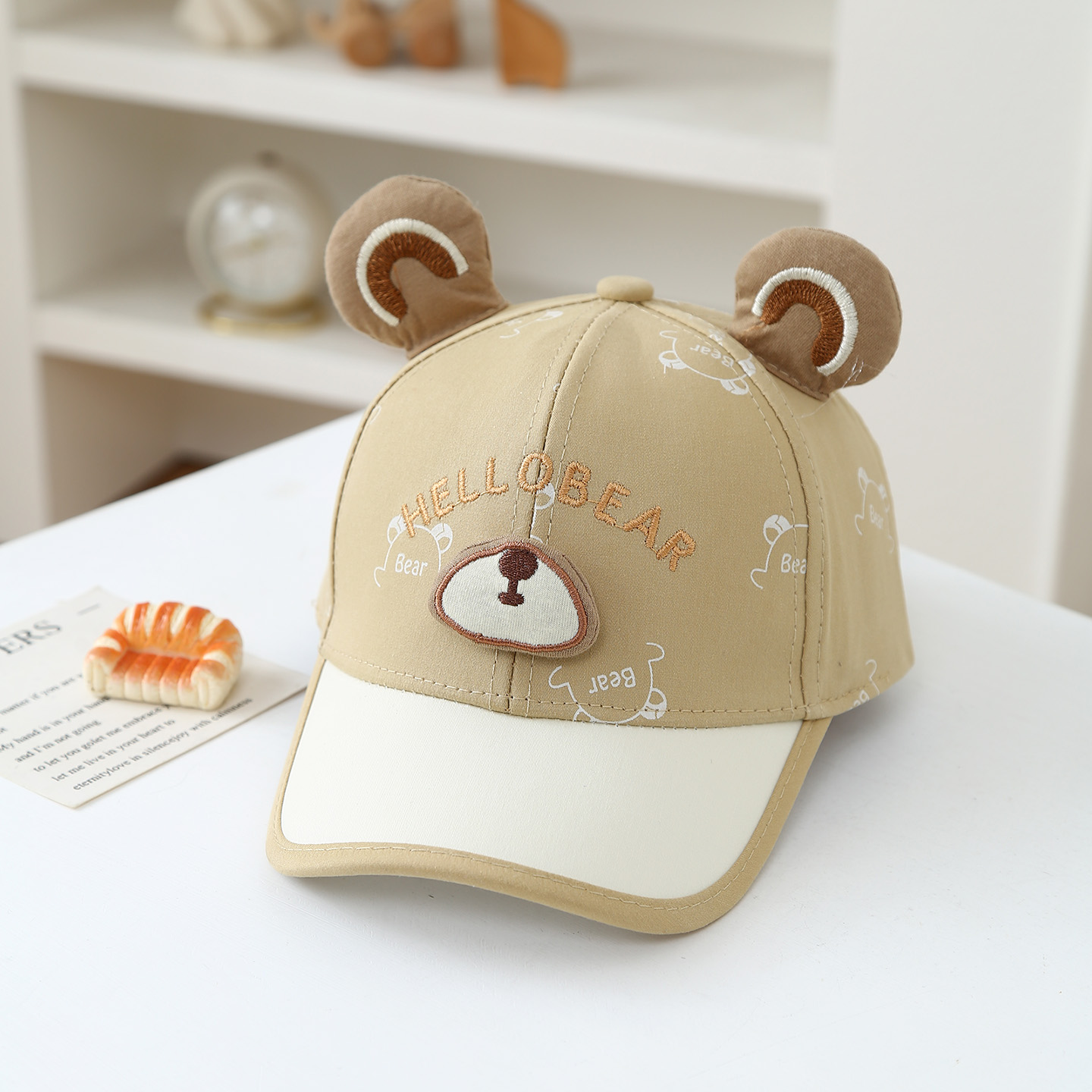 Cartoon embroidered bear child - Embroidery Hat Machine avaliação e preço
