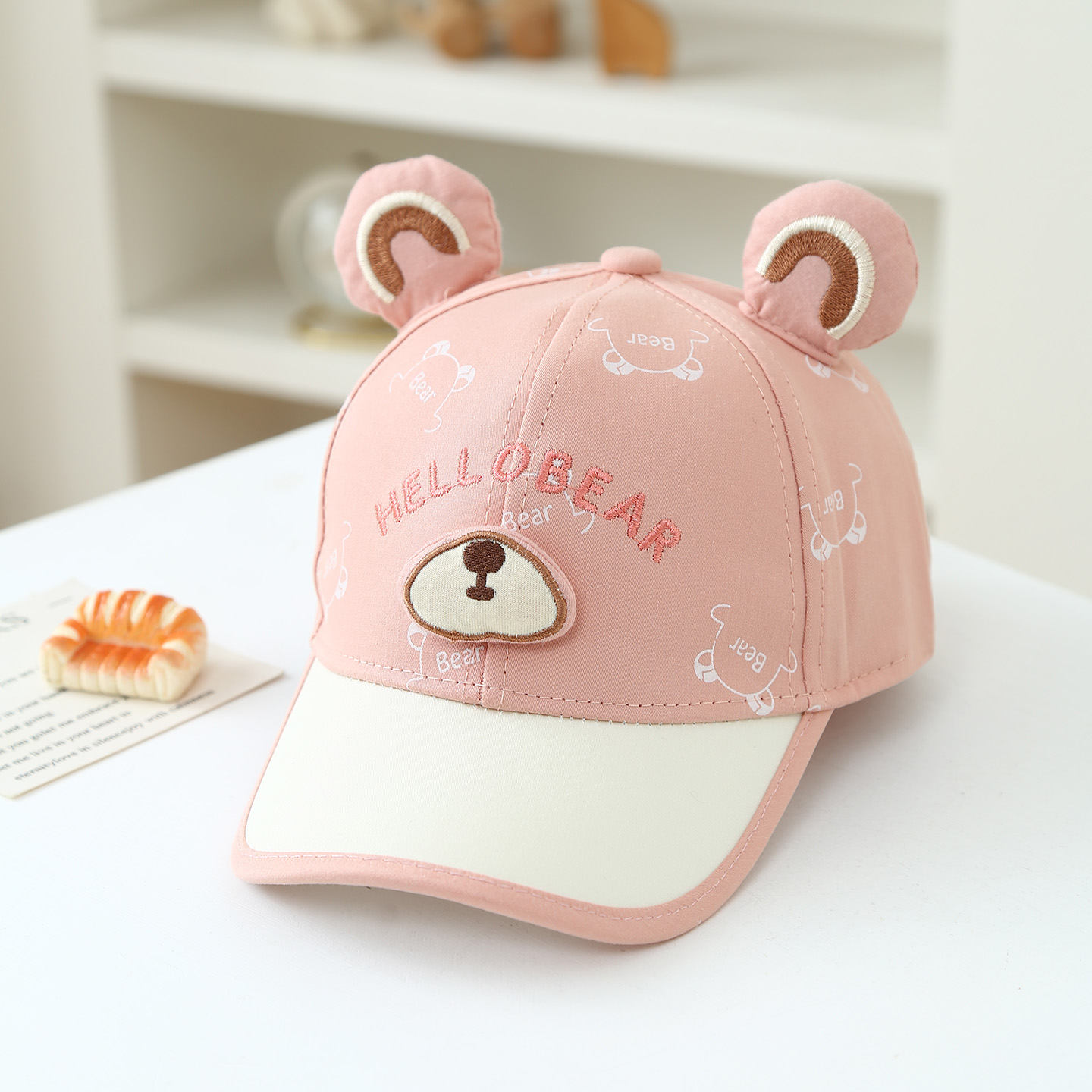 Cartoon embroidered bear child - Embroidery Hat Machine avaliação e preço
