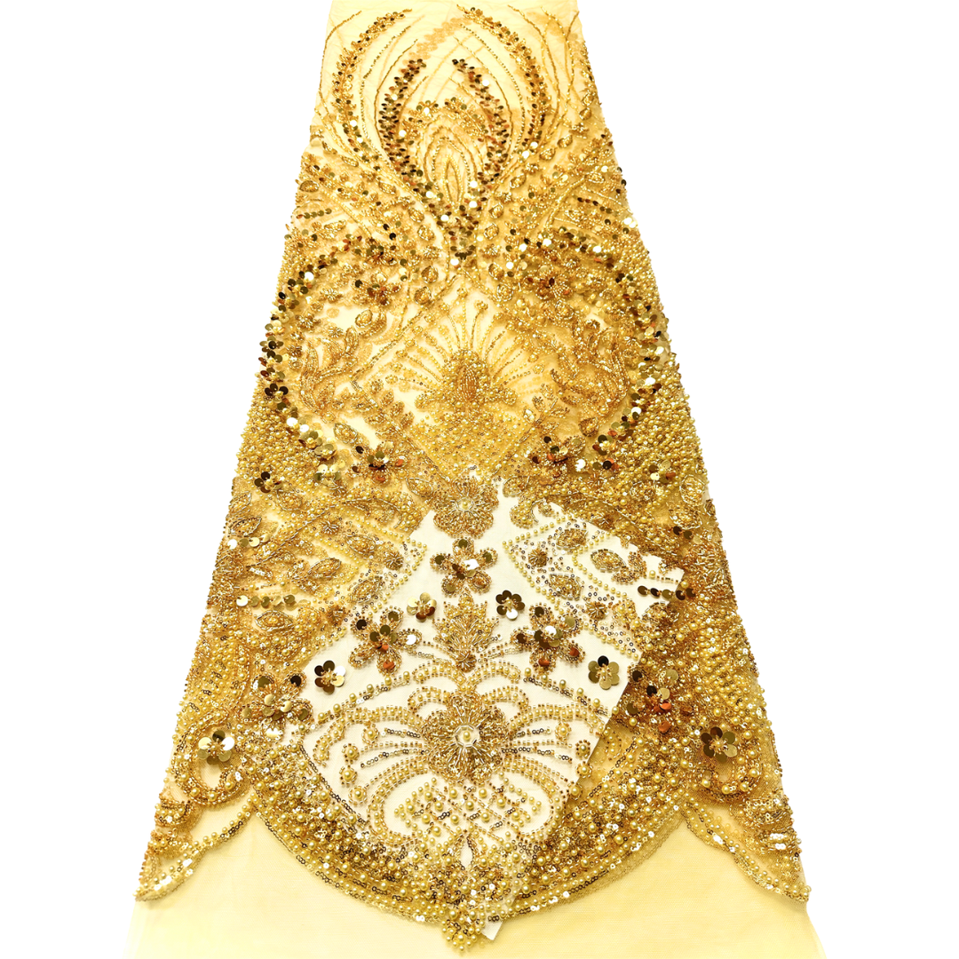Yellow Bridal Lace Fabric 5 ya - Embroidery Yellow Dress avaliação e preço
