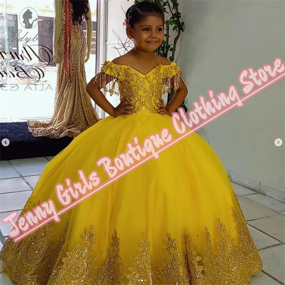 Yellow Beautiful Girl Birthday - Embroidery Yellow Dress avaliação e preço