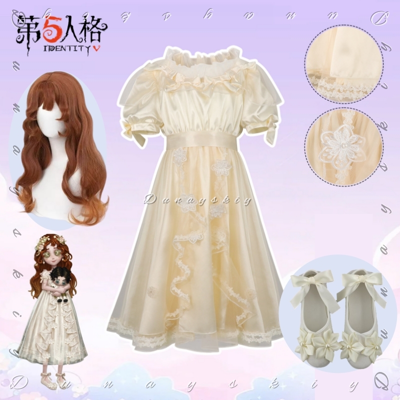 Identity V Little Girl Oedipus - Embroidery Yellow Dress avaliação e preço