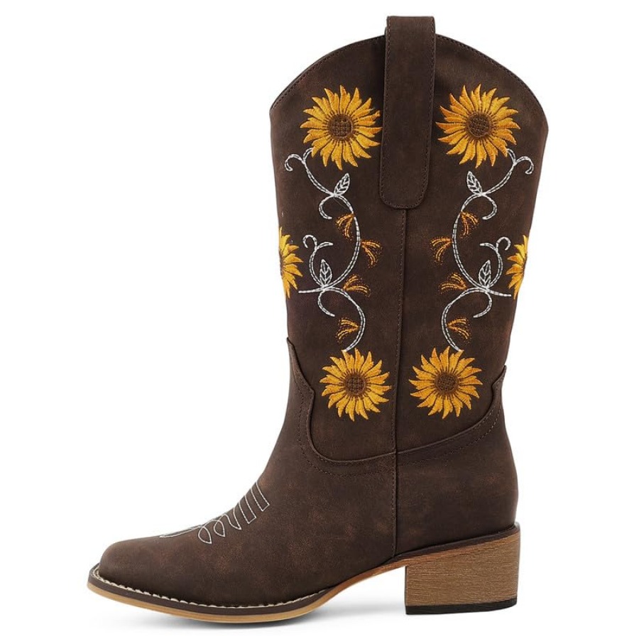 Cowboy Boots for Women Square  - Embroidery Design avaliação e preço