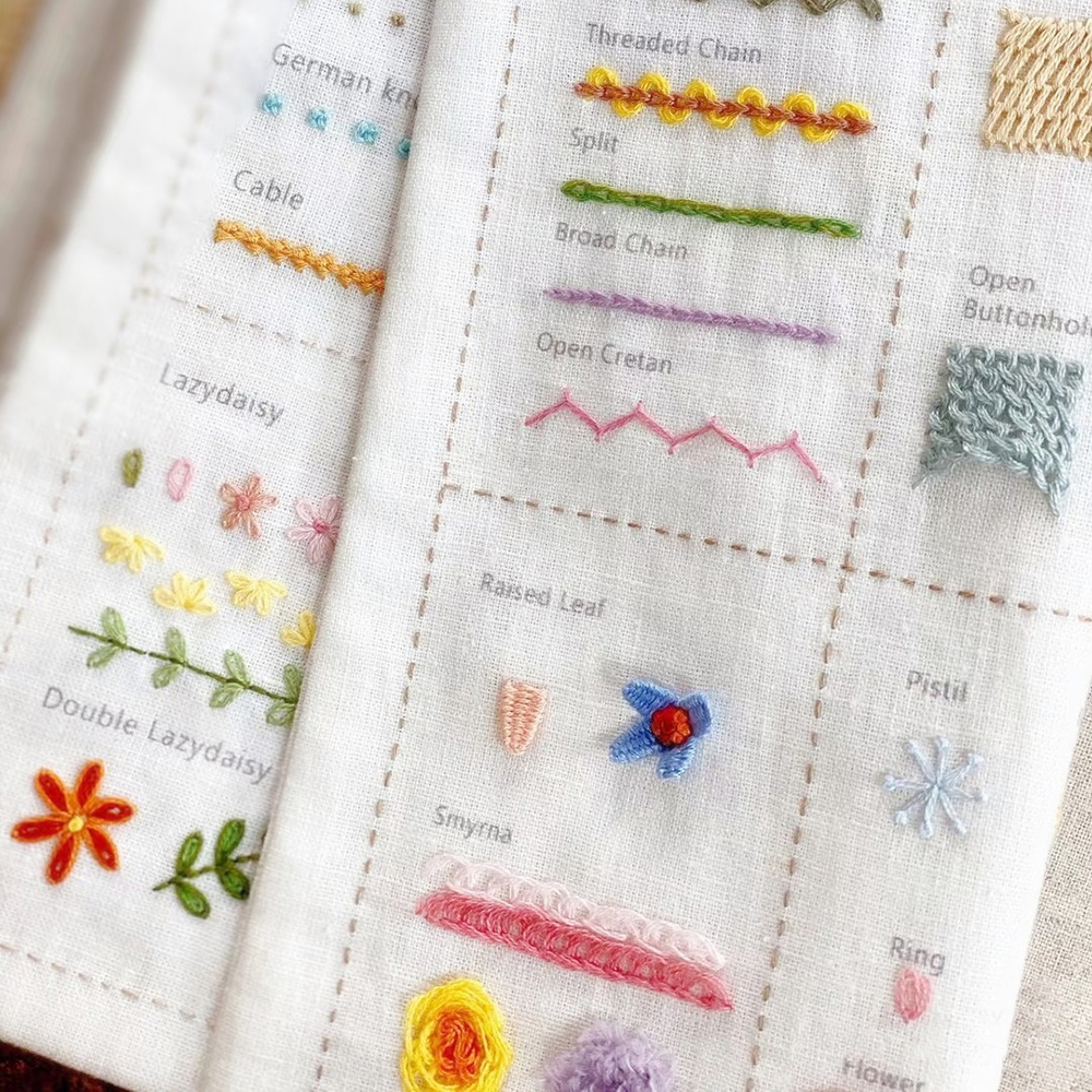 Basic Hand Embroidery Stitches - Embroidery Guide Book avaliação e preço