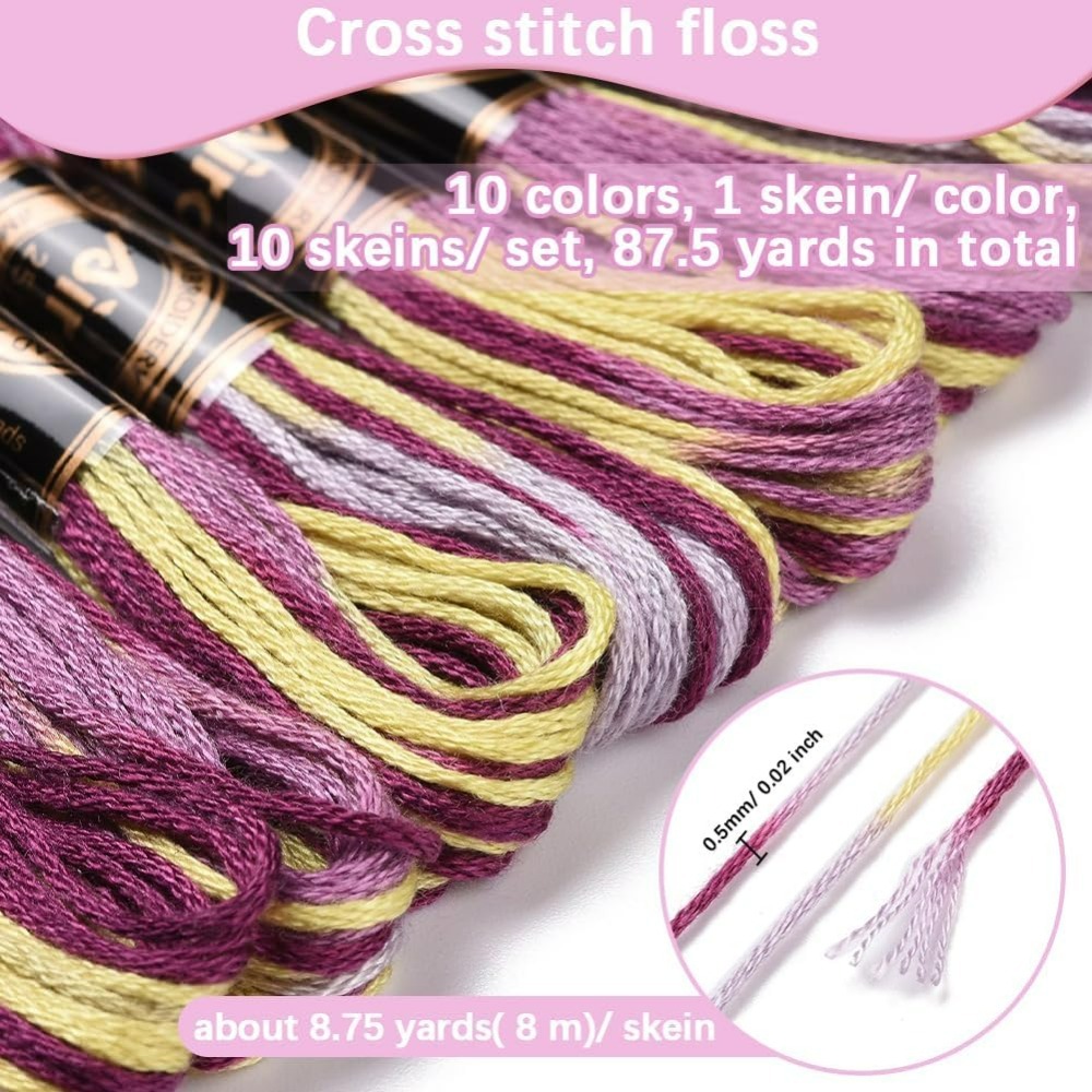 6 Strands Purple Variegated Em - Embroidery Gradient avaliação e preço