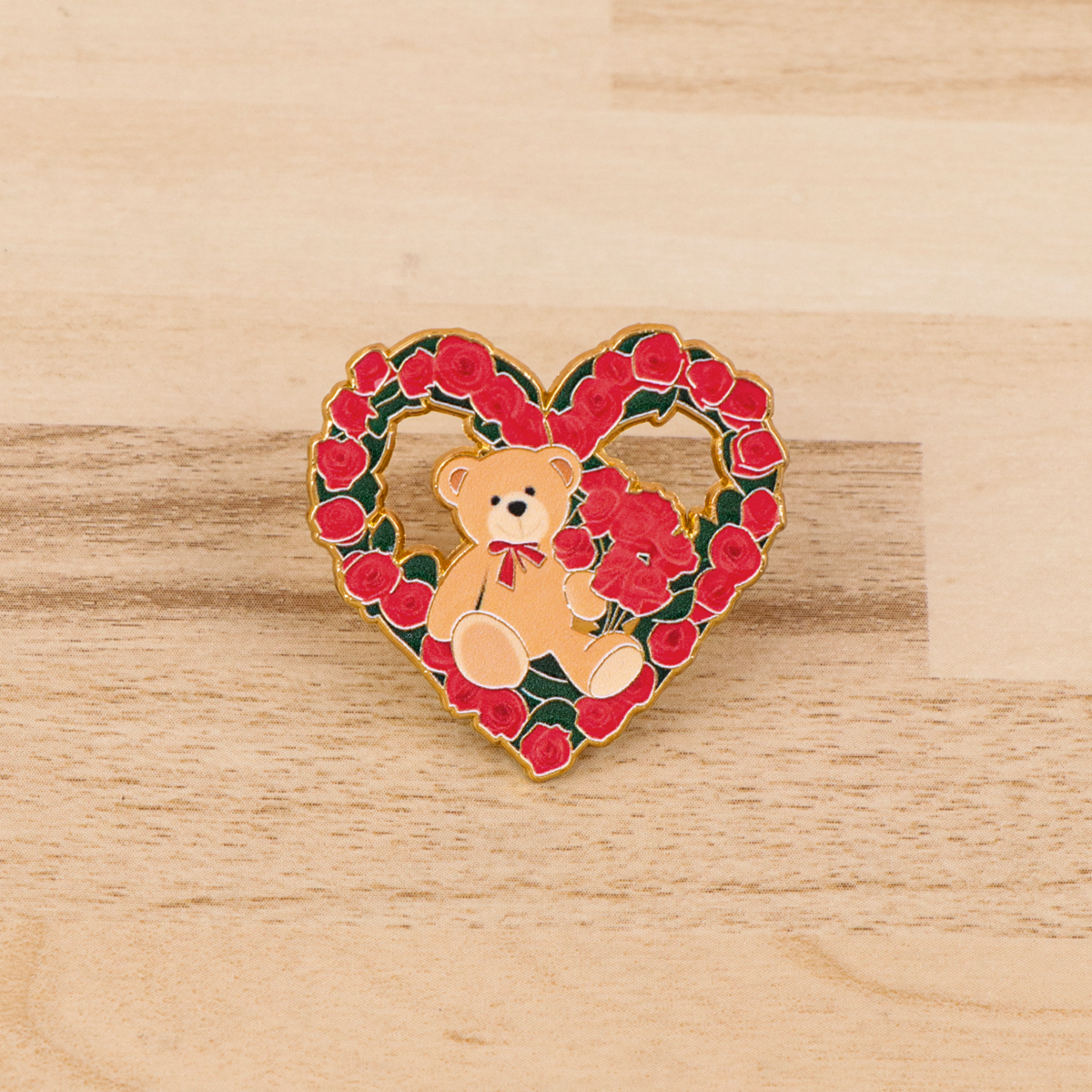 Fox Rose Bear Enamel Pins Anim - Embroidery Tulle avaliação e preço