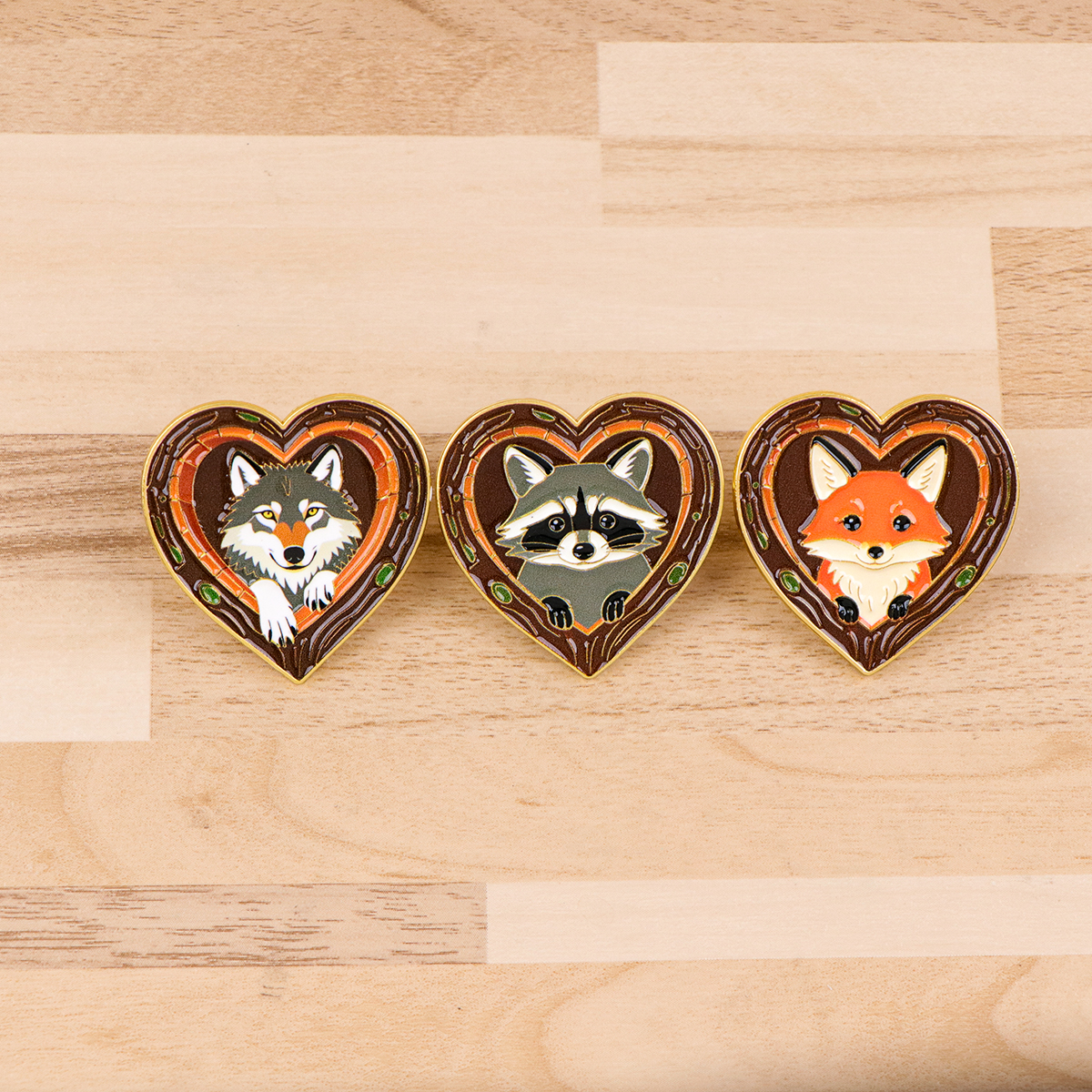 Fox Rose Bear Enamel Pins Anim - Embroidery Tulle avaliação e preço