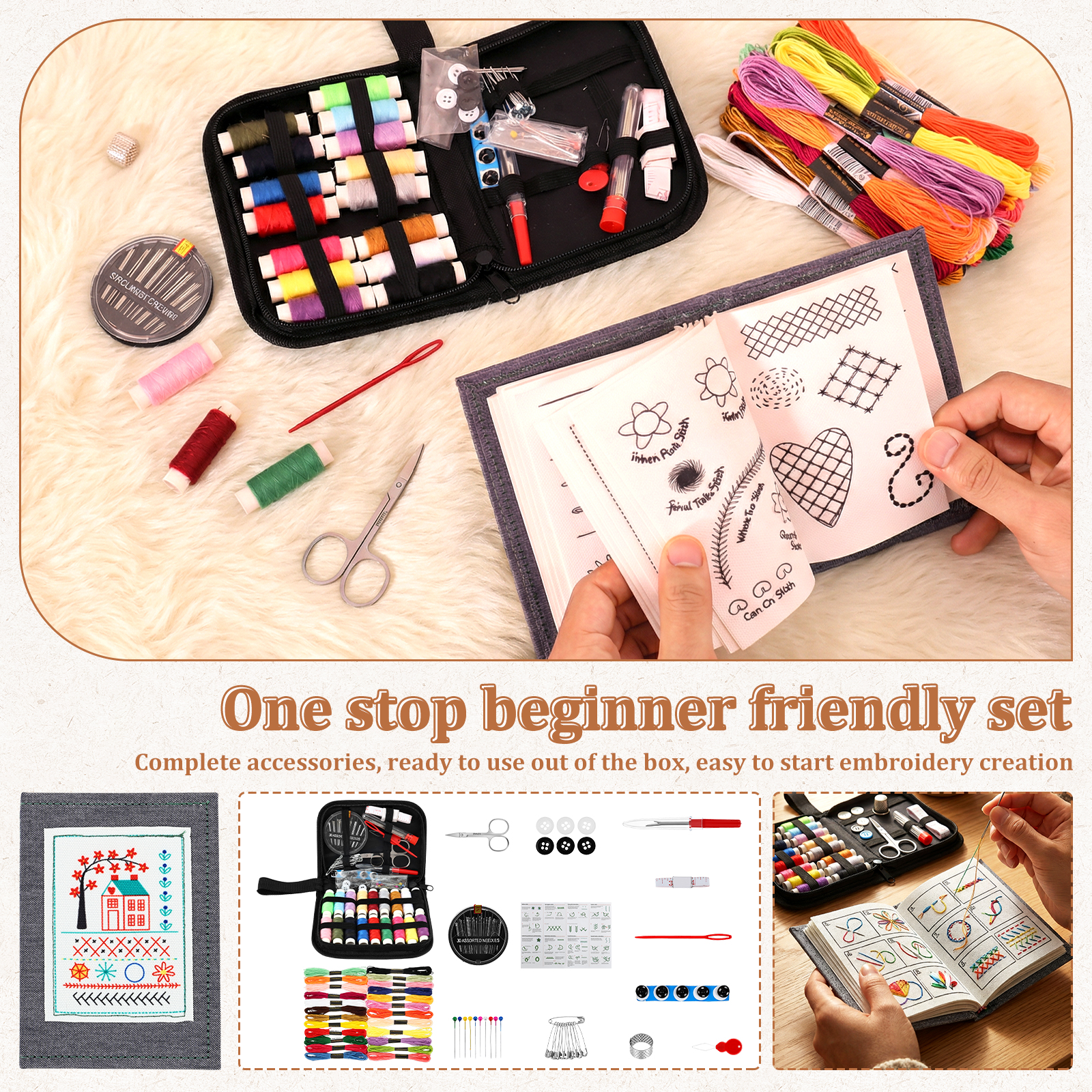 Embroidery Stitch Set Exquisit - Embroidery Guide Book avaliação e preço