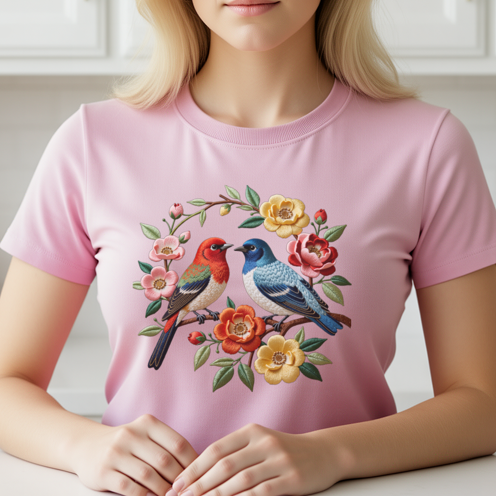 1 Piece of Bird Pattern Clothi - Embroidery Free Pattern avaliação e preço