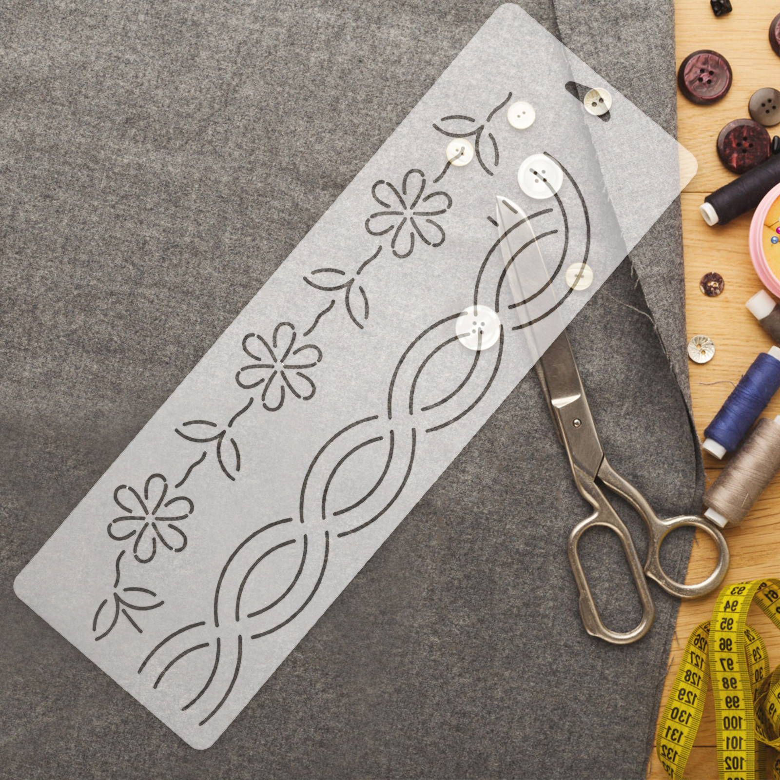 2Pcs Quilting Templates Set Tr - Embroidery Free Pattern avaliação e preço