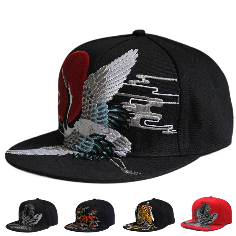 Men Flat Hat Hip Hop Snapback  - Embroidery Hat Machine avaliação e preço