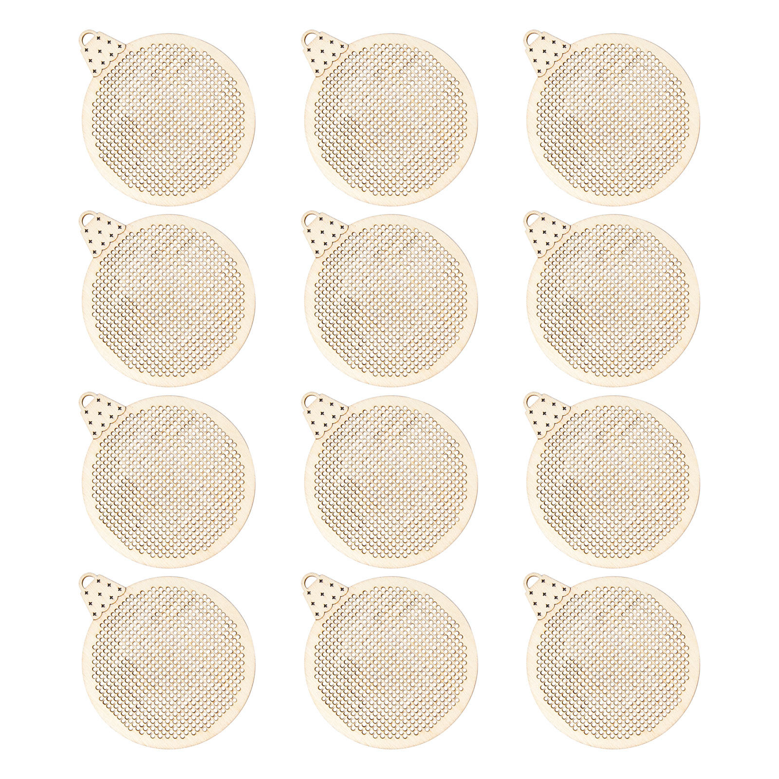 12Pcs Christmas Wooden Cross S - Embroidery Xmas Ornaments avaliação e preço