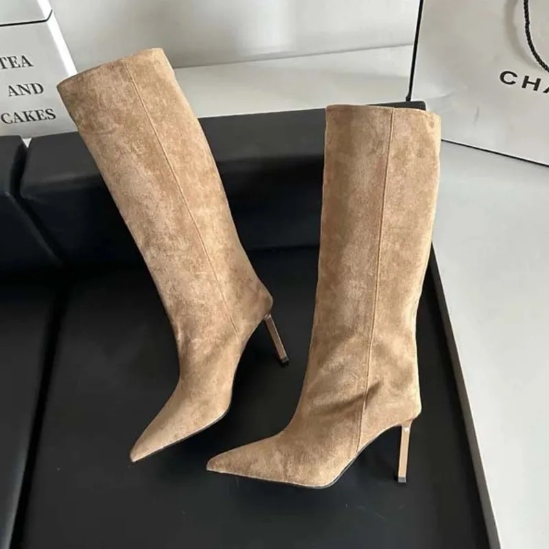 Luxury Women Long Boots Fashio - Embroidery Design avaliação e preço