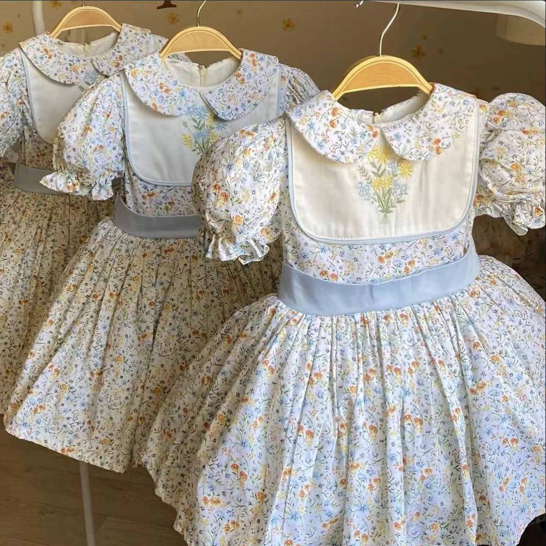 0-12Y Baby Girl Summer Flower  - Embroidery Yellow Dress avaliação e preço