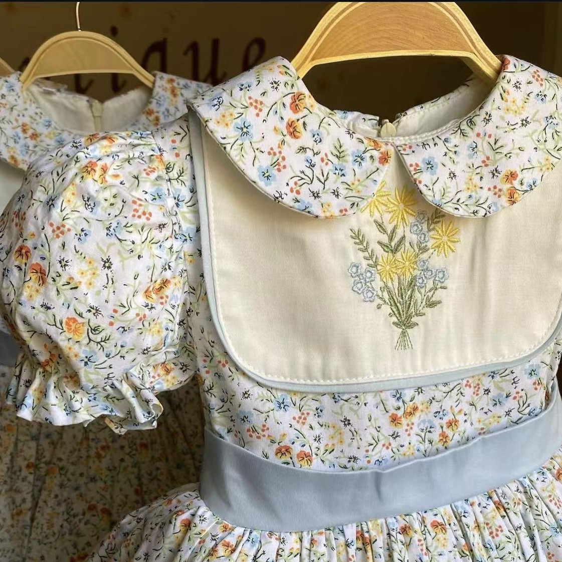0-12Y Baby Girl Summer Flower  - Embroidery Yellow Dress avaliação e preço
