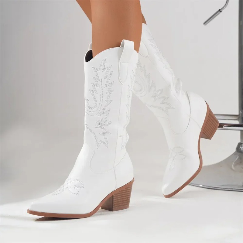 Retro Women's Boots Classic Po - Embroidery Design avaliação e preço