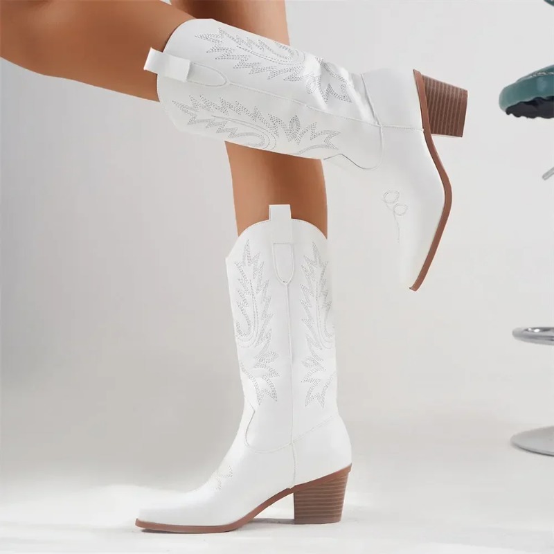 Retro Women's Boots Classic Po - Embroidery Design avaliação e preço