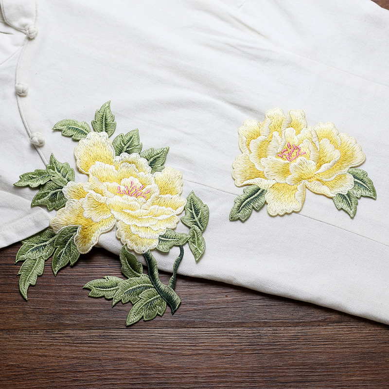 1 Pair Red Pink Yellow Embroid - Embroidery Yellow Dress avaliação e preço
