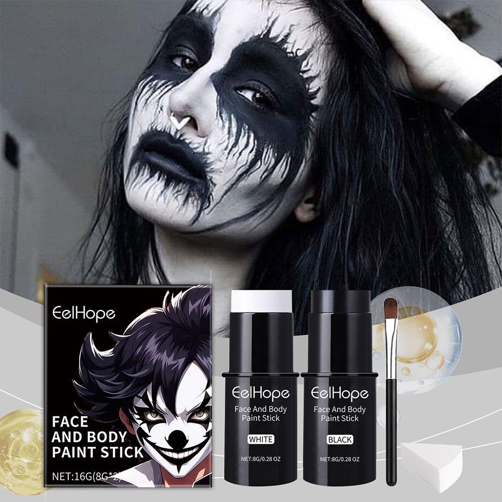 Black White Face Body Paint Ki - Embroidery Art Painting avaliação e preço