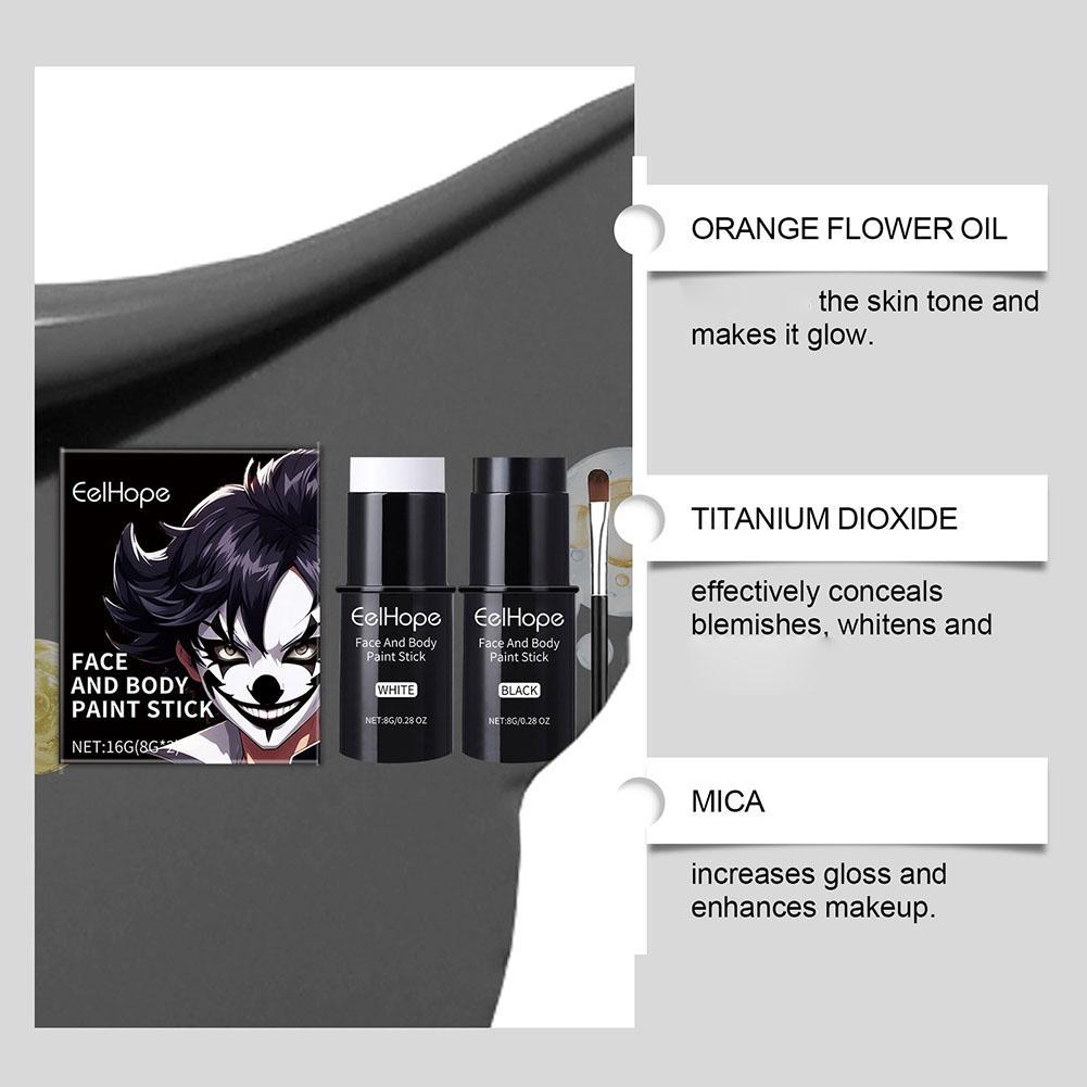 Black White Face Body Paint Ki - Embroidery Art Painting avaliação e preço