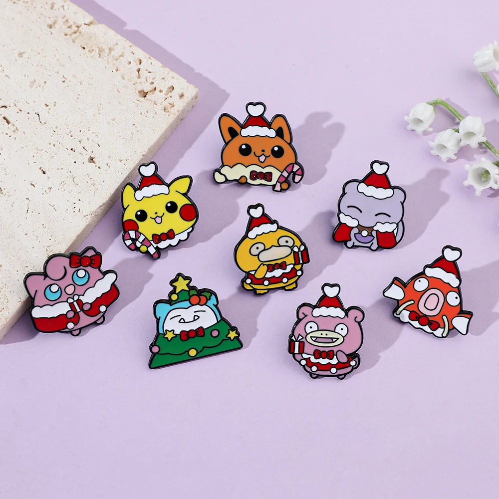 8 Pcs Christmas Slowpoke Brooc - Embroidery Tulle avaliação e preço