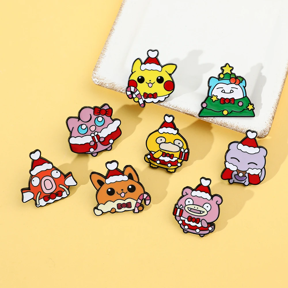 8 Pcs Christmas Slowpoke Brooc - Embroidery Tulle avaliação e preço