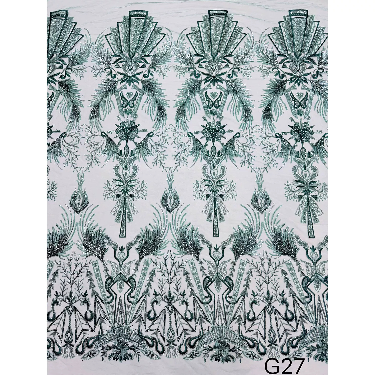 1yard soft Lace fabric Geometr - Embroidery Free Pattern avaliação e preço