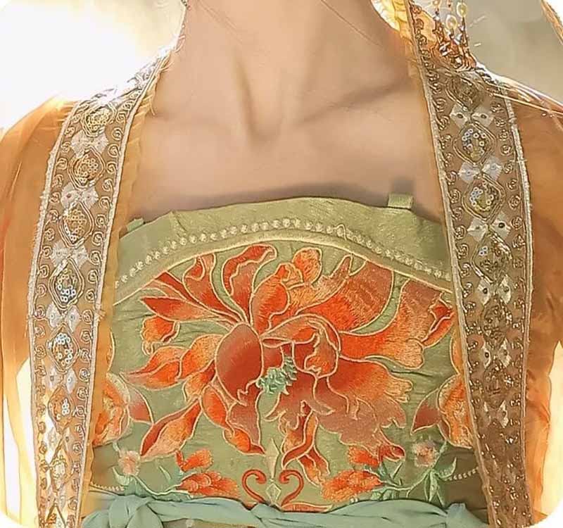 Women's Traditional Chinese Ha - Embroidery Yellow Dress avaliação e preço