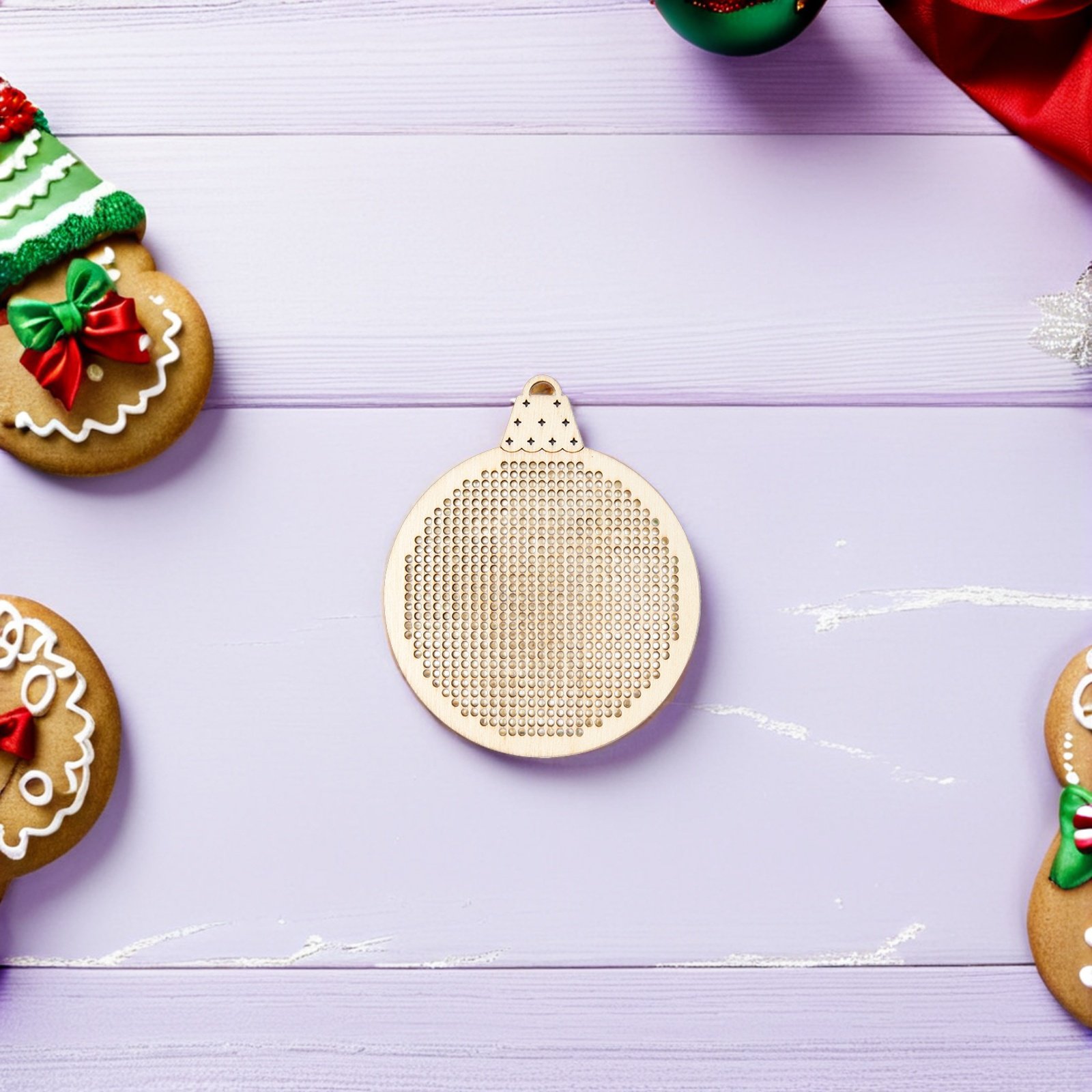 12Pcs Christmas Wooden Cross S - Embroidery Xmas Ornaments avaliação e preço