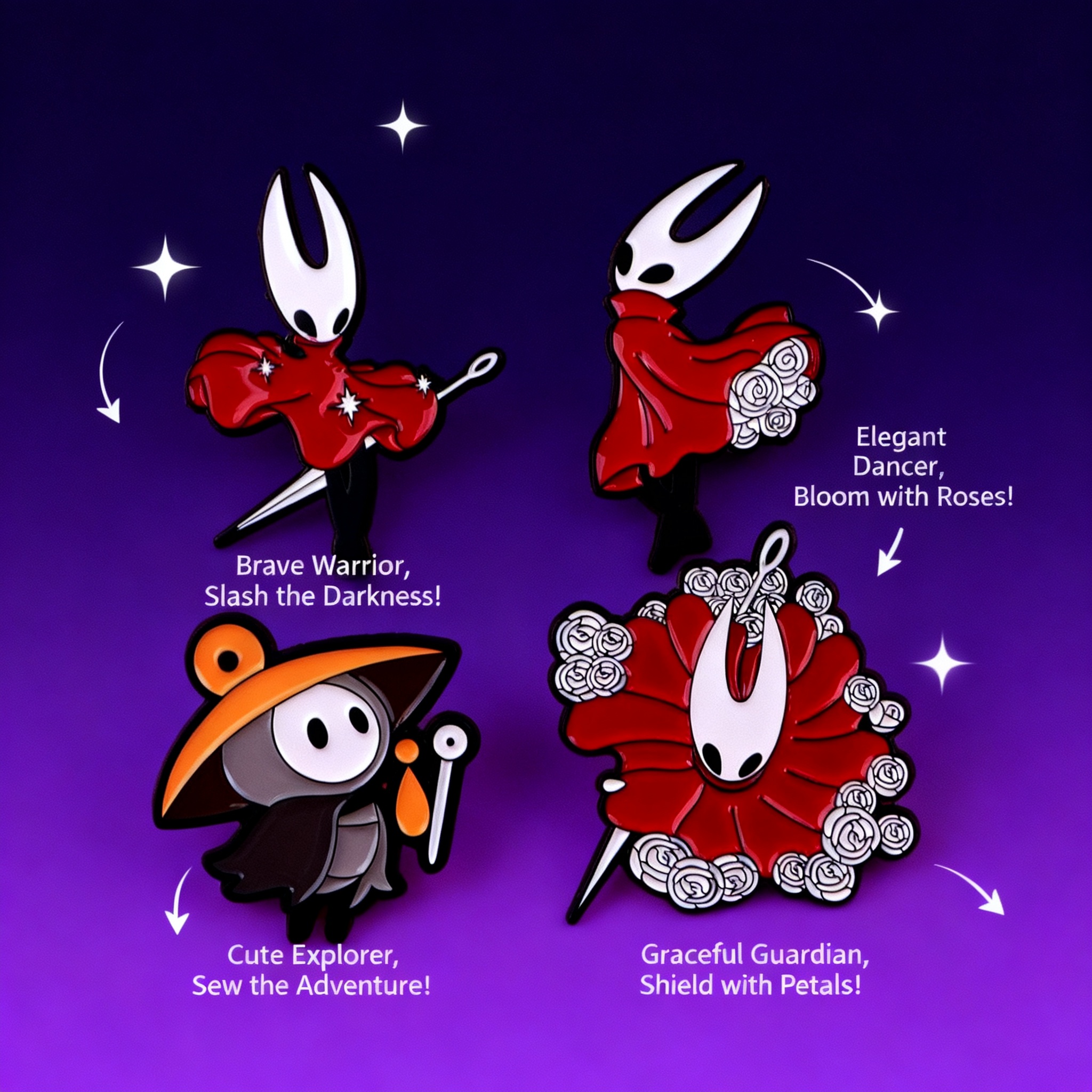 Hollow Knight Cartoon Brooch P - Embroidery Tulle avaliação e preço