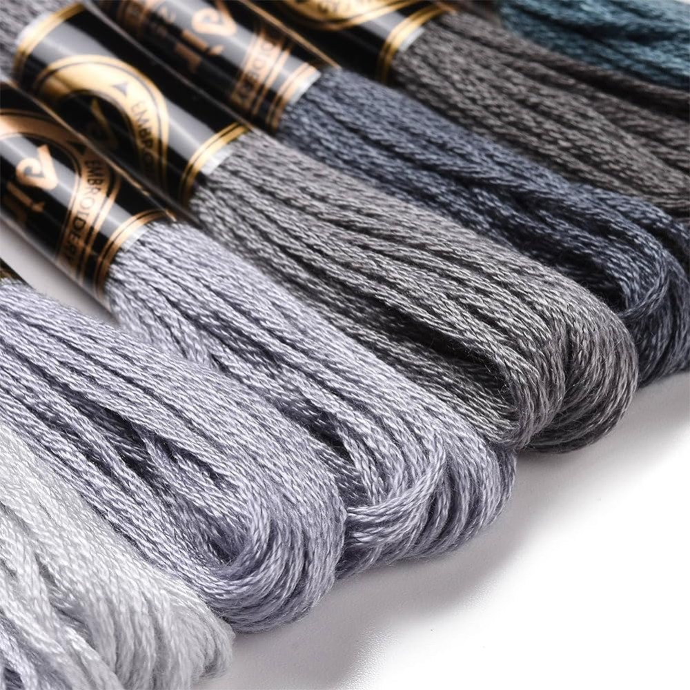 8 Skeins 70 Yards Grey Friends - Embroidery Gradient avaliação e preço