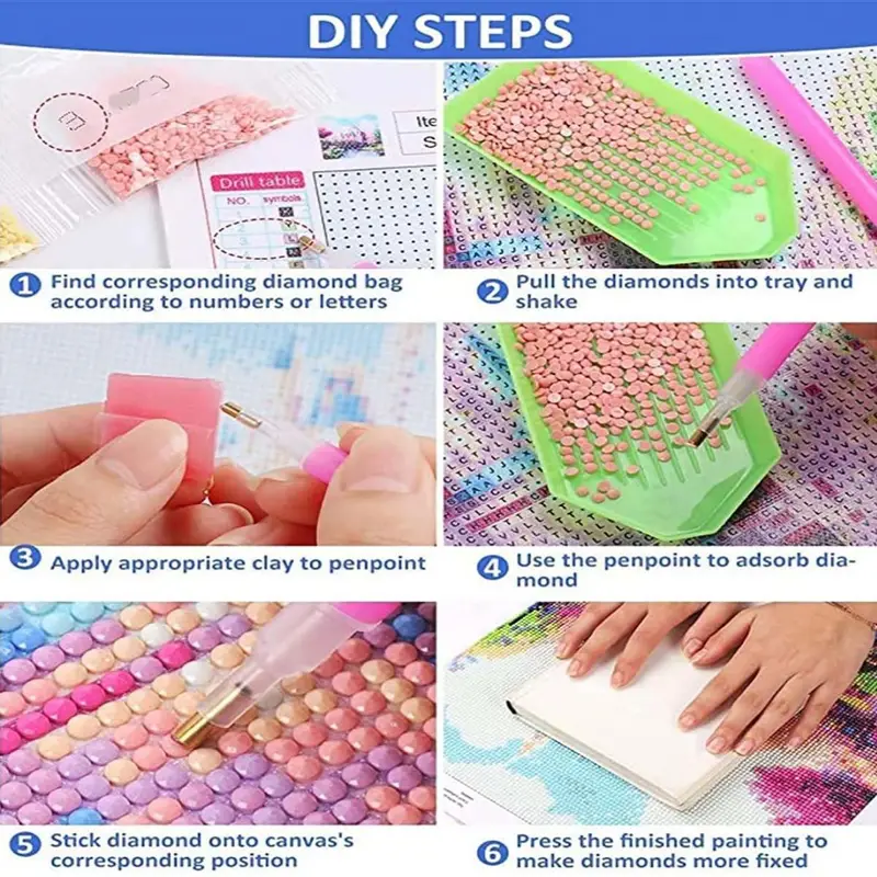 DIY Diamond Painting Colorful  - Embroidery Free Pattern avaliação e preço