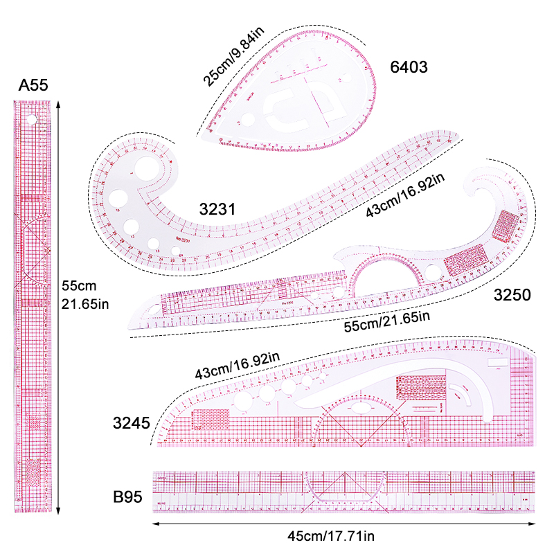 French Curve Cutting Sewing Ru - Embroidery Xpress avaliação e preço