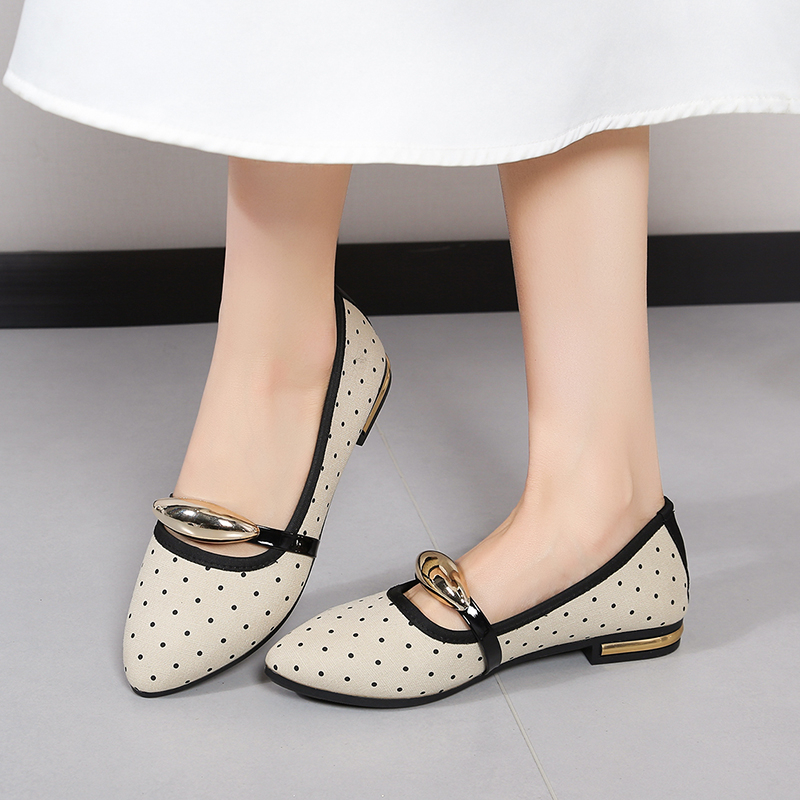 Spring and Autumn Elegant Poin - Embroidery Flat Shoes avaliação e preço