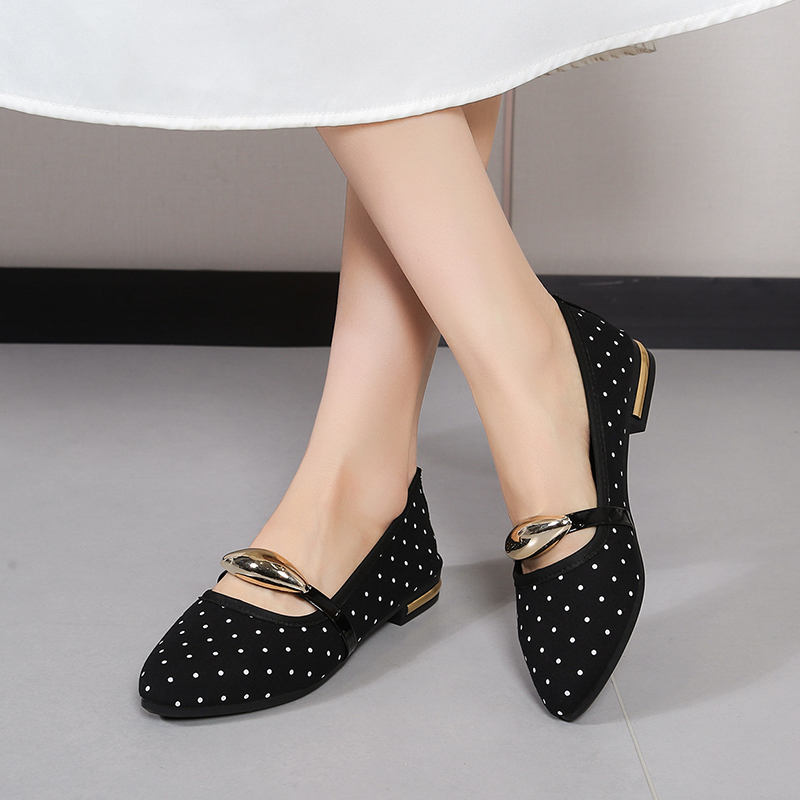 Spring and Autumn Elegant Poin - Embroidery Flat Shoes avaliação e preço