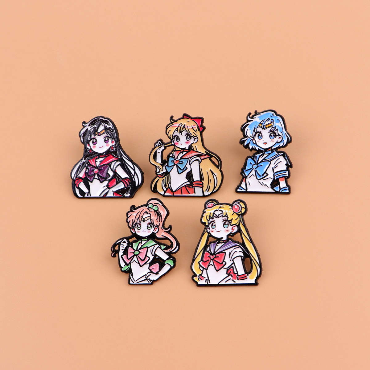 Cute Girls Enamel Pin Manga An - Embroidery Illustration avaliação e preço
