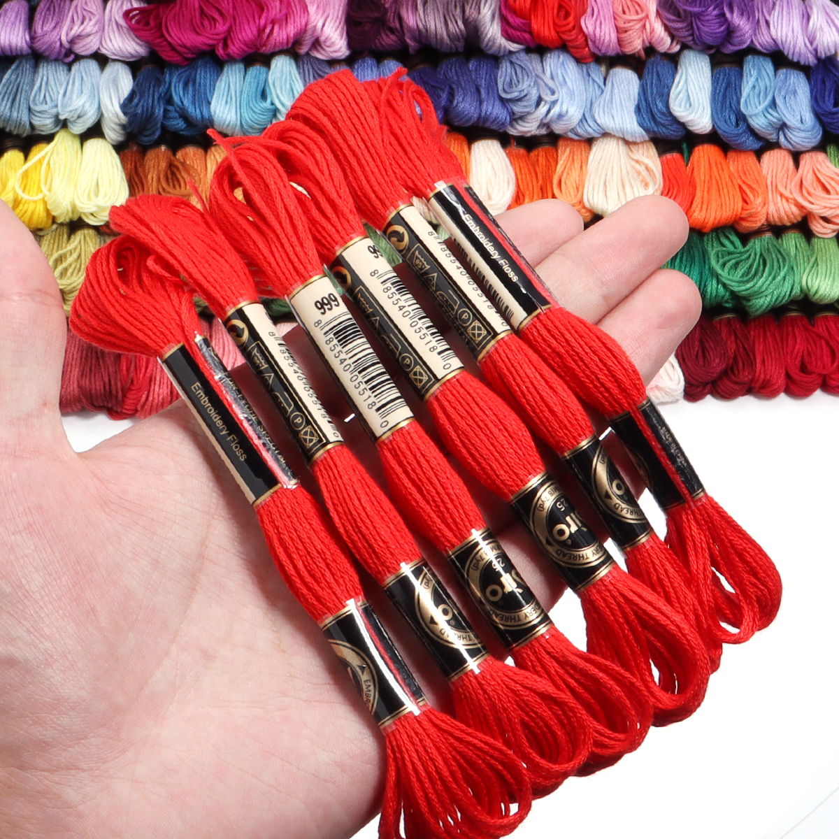 6Pcs/Lot Multicolor Polyester  - Embroidery Machine avaliação e preço