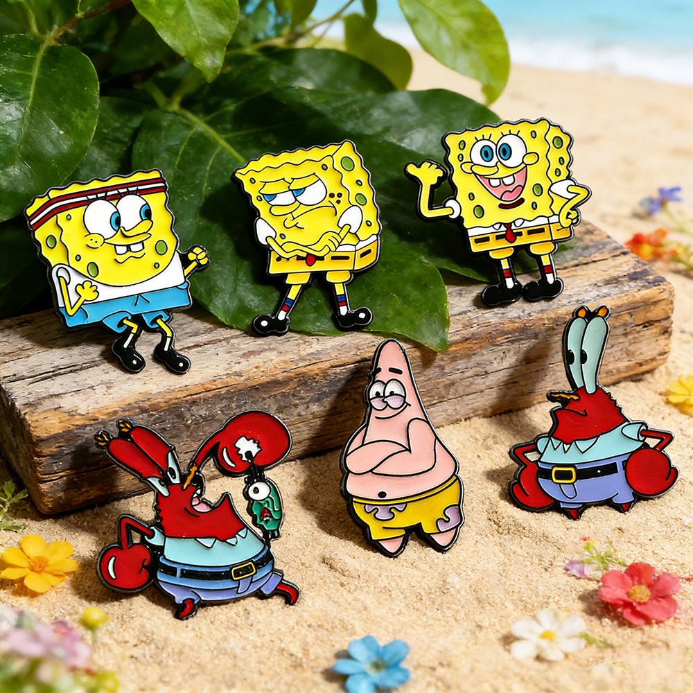 6 Pcs SpongeBob SquarePants An - Embroidery Tulle avaliação e preço