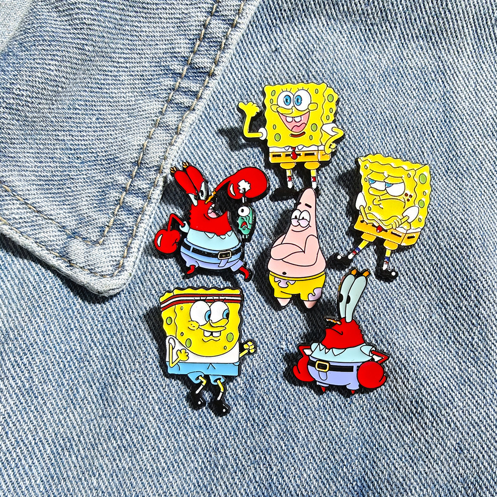 6 Pcs SpongeBob SquarePants An - Embroidery Tulle avaliação e preço