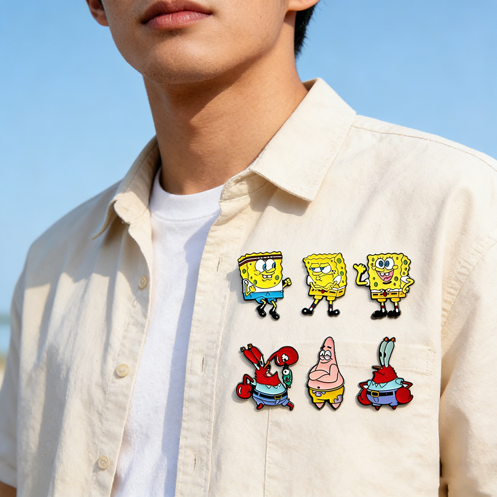 6 Pcs SpongeBob SquarePants An - Embroidery Tulle avaliação e preço