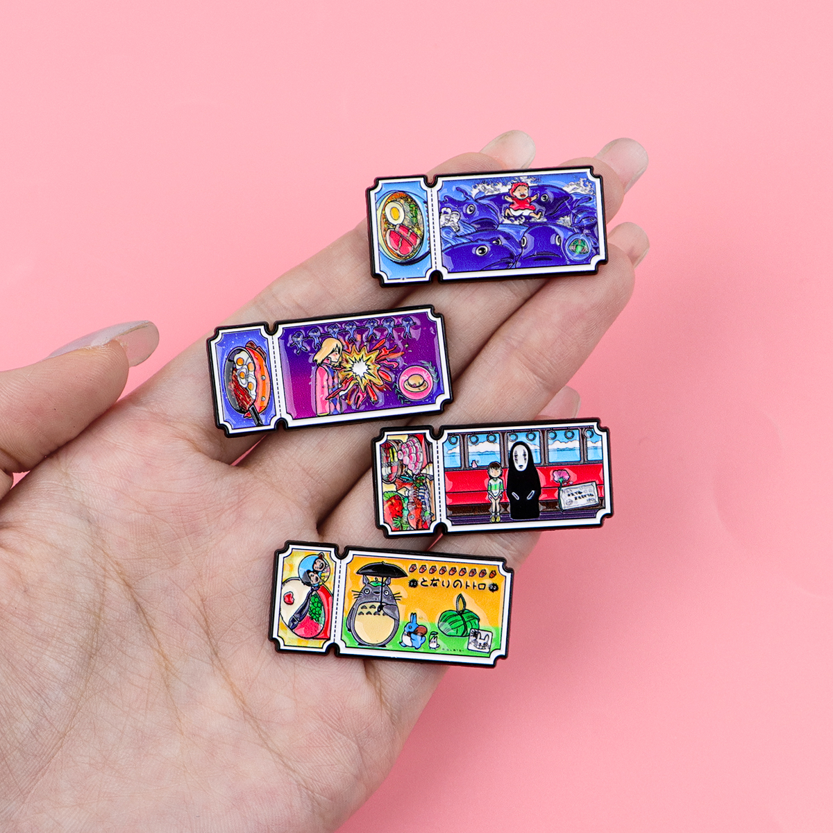 Anime Movie Enamel Pin Cartoon - Embroidery Illustration avaliação e preço